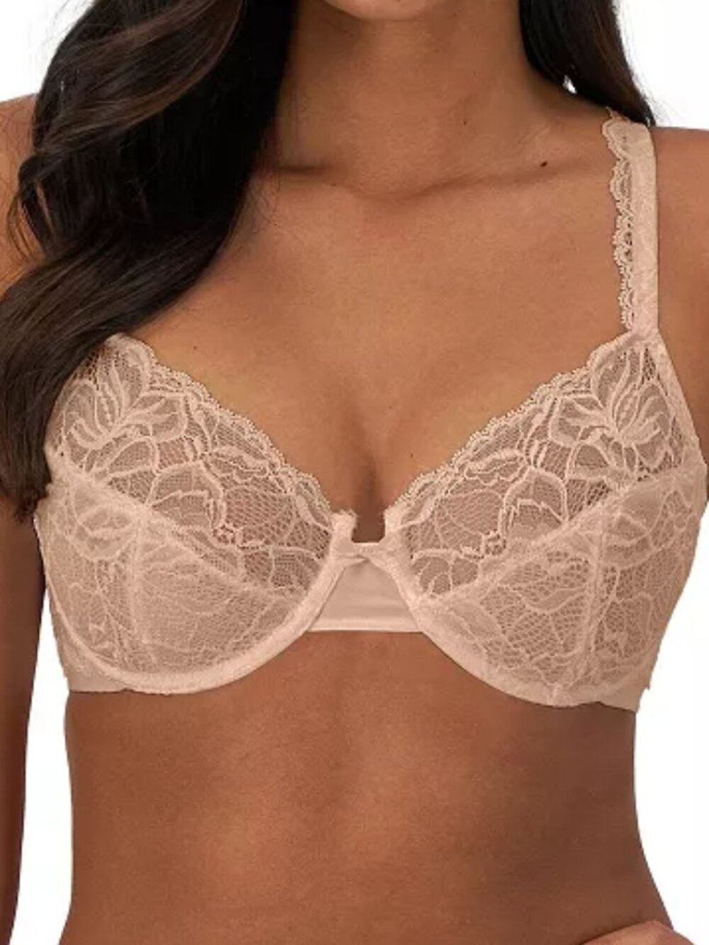 Bali Lace Desire Full-Figure Underwire Bra DF6543, Color: Evening Blush, 38C